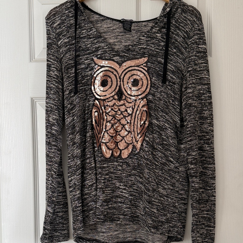 Embellished Owl Sweater